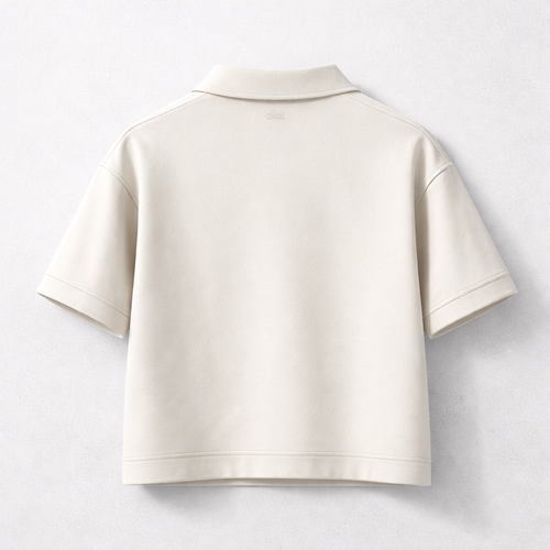 Structured Polo Streetwear Top – Heavyweight Cotton, Relaxed Fit, Modern Minimalist Tee